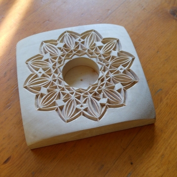 Portavelas ChipCarving