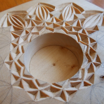 Portavelas ChipCarving