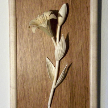 Woodcarving Lilium flower.II