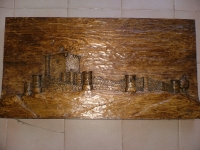 castillo de iscar en madera de pino negral