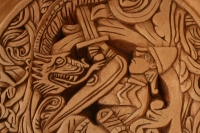 Caballero y serpiente, Detalle