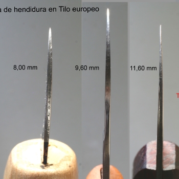 ¿Cual de los cinco cuchillos para Chip Carving se clava más?